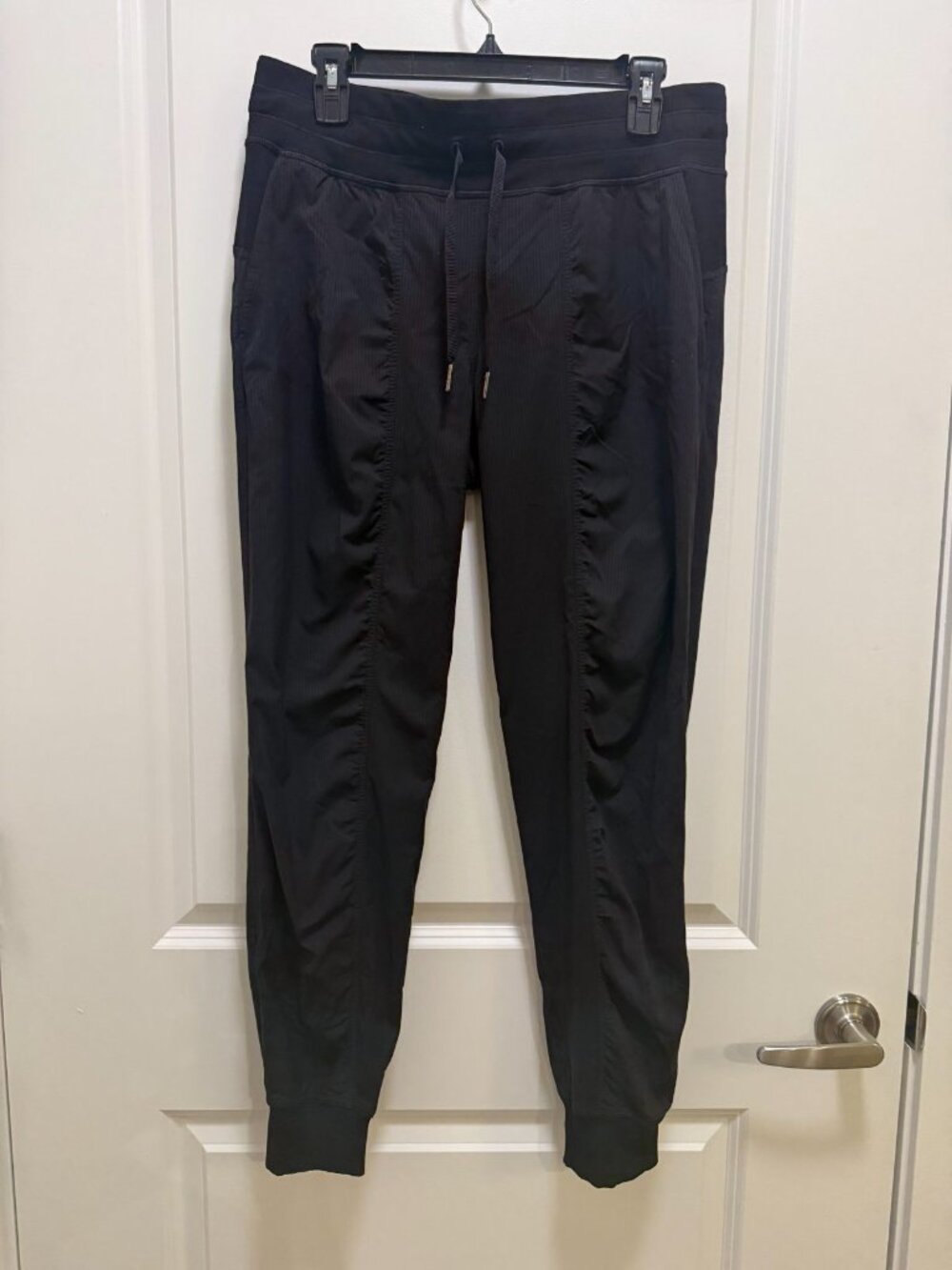 Lululemon Black Nylon Blend Drawstring Jogger Pants Sz 10